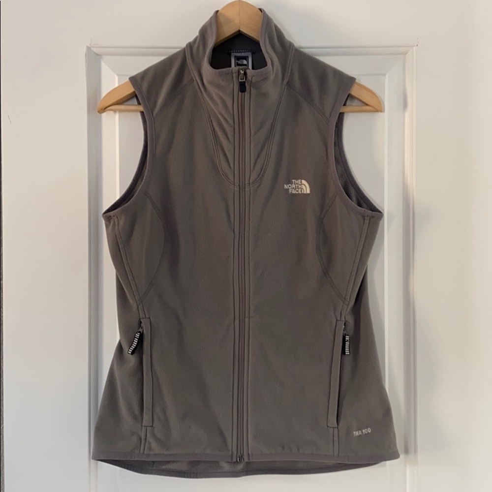 The North Face gray fleece Samantha vest